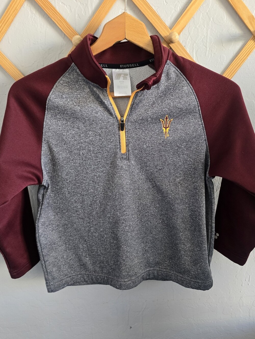 Vintage Russell Athletic Arizona State Sun Devils 1/4 zip pullover jacket Youth